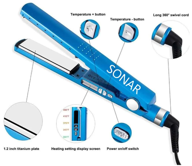 Plancha, Rizadora y Peine Nano Titanium + (Succionador de espinillas GRATIS)