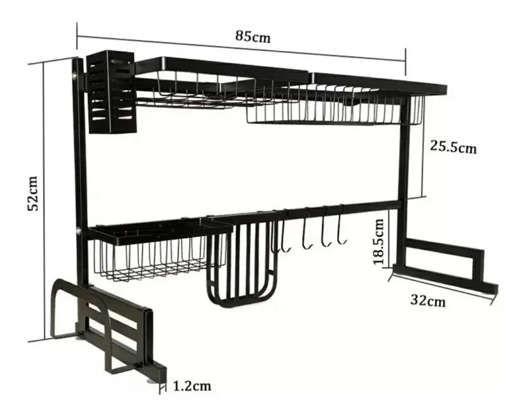 ORGANIZADOR DE PLATOS EN ACERO INOXIDABLE