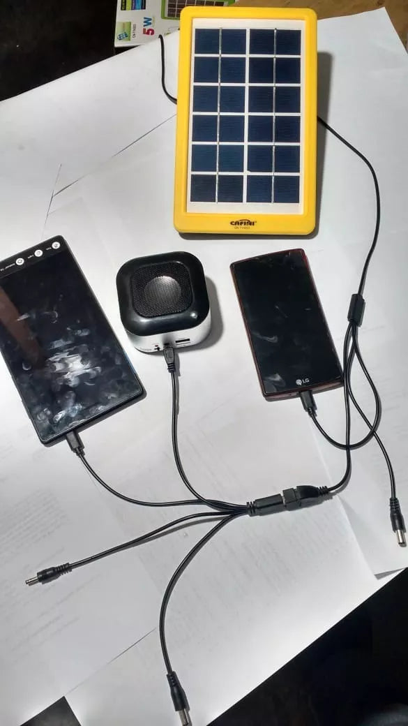 PANEL SOLAR PARA CARGAR CELULAR, LINTERNA, PARLANTE