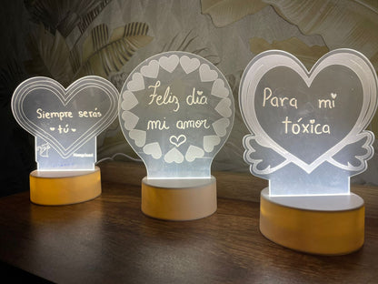 TABLERO LED ACRILICO PERSONALIZADO 😍♥