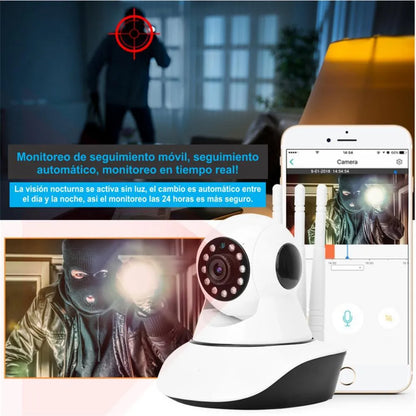 Cámara de seguridad 3 antenas Wifi con visión nocturna